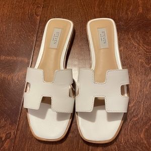 Steve Madden HADYN WHITE LEATHER sandals